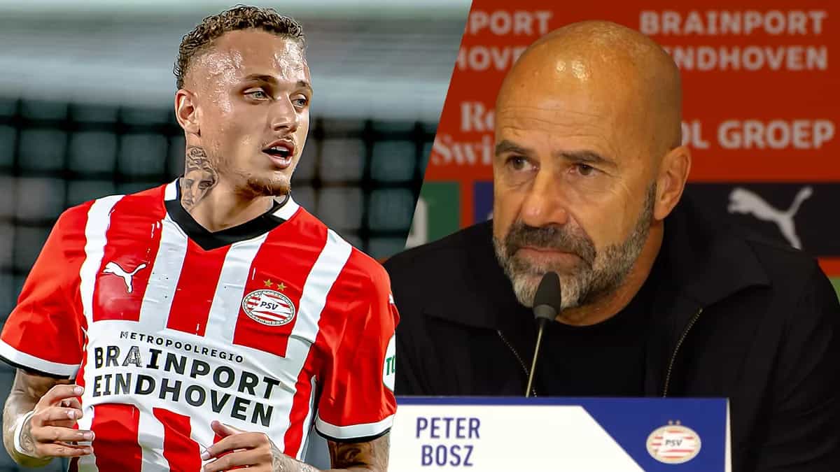 Peter Bosz duidelijk oneens met Noa Lang